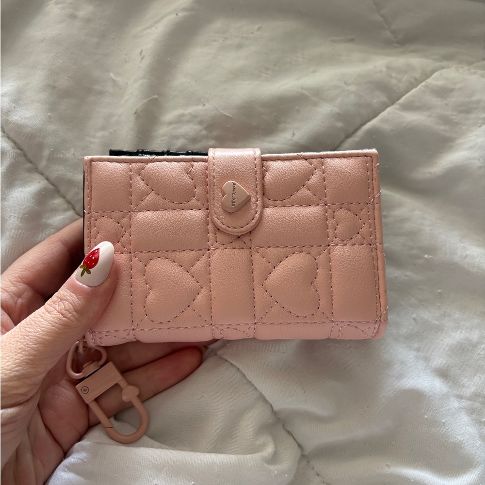 Pink Quilted Card Holder / wallet by betsey Johnson